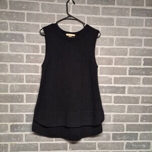Seasalt Cornwall Sleeveless Knit Vest Top Size 6 Black Layering‎ Sweater Nwot